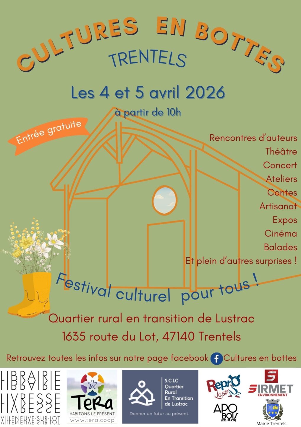 Festival Cultures en bottes 1635 Route du Lot Trentels 2026-04-04