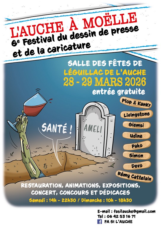 Festival du Dessin de Presse et de la Caricature Salle des fêtes Léguillac-de-l'Auche 2026-03-28