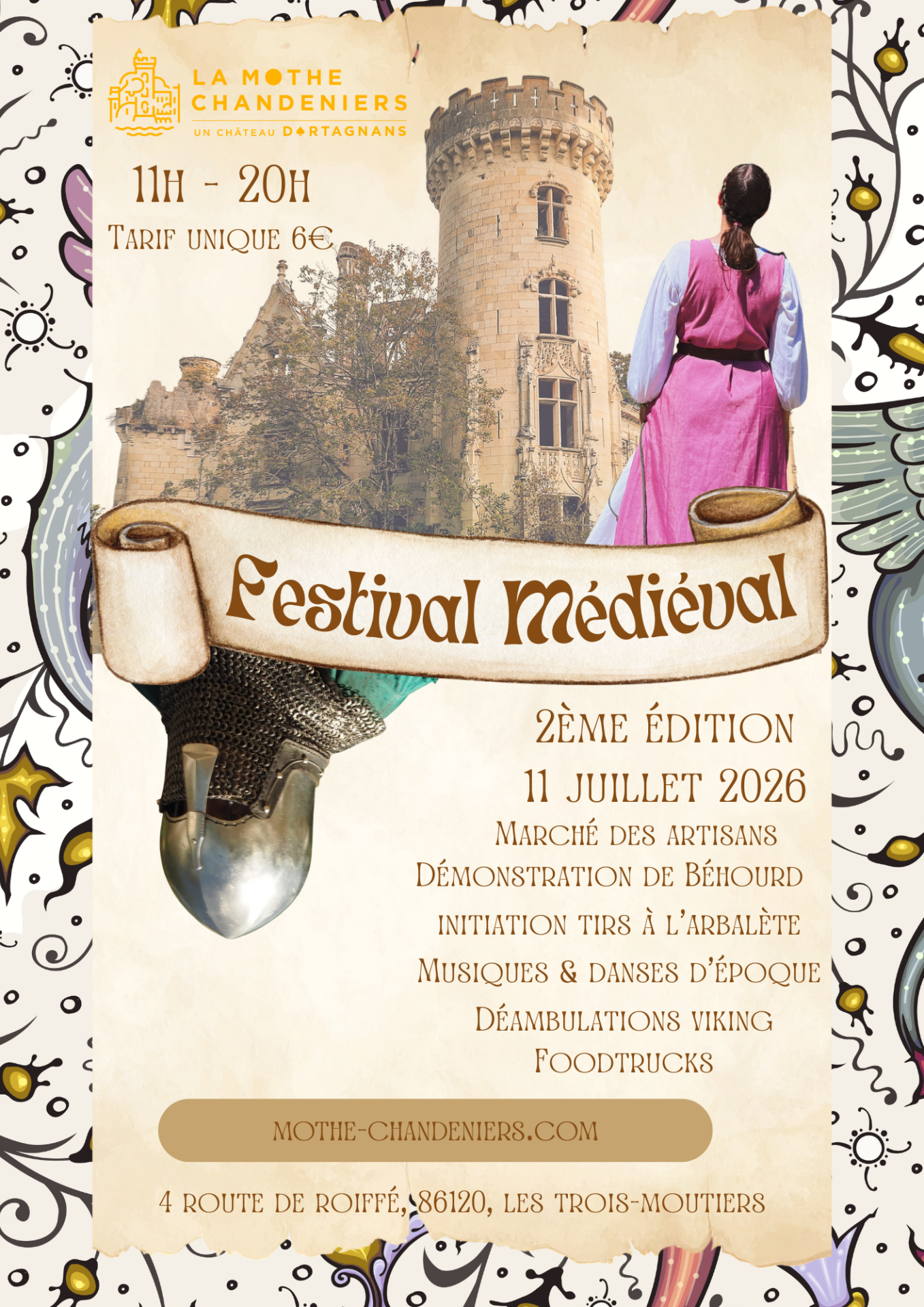 Festival médiéval au Château de la Mothe-Chandeniers Les Trois-Moutiers