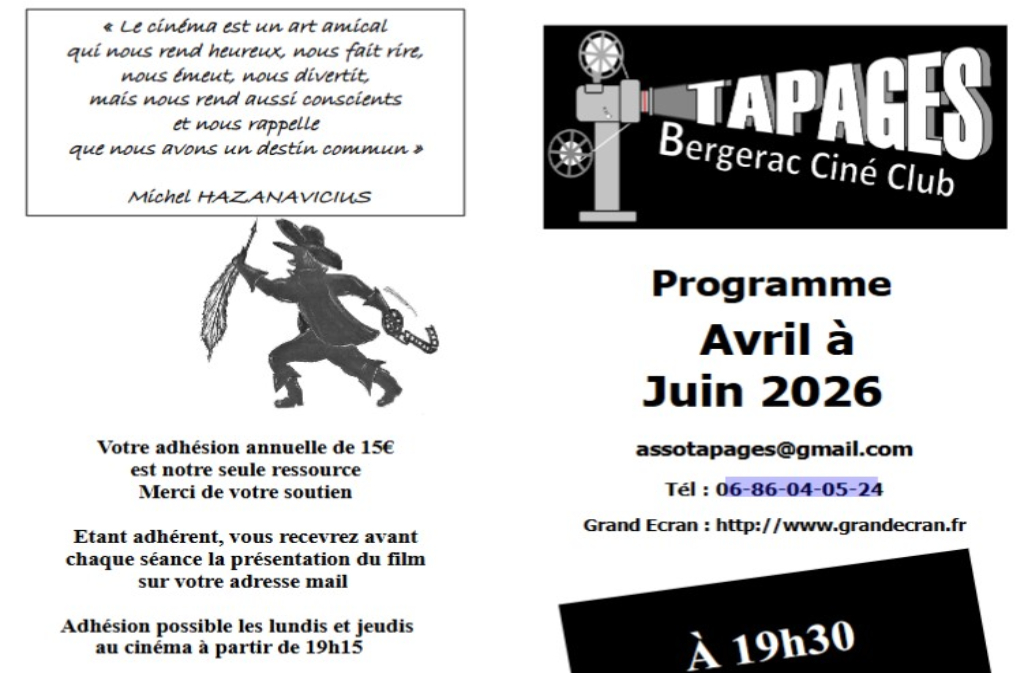 Festival Tapages | Les dimanches Cinéma Grand Ecran Bergerac
