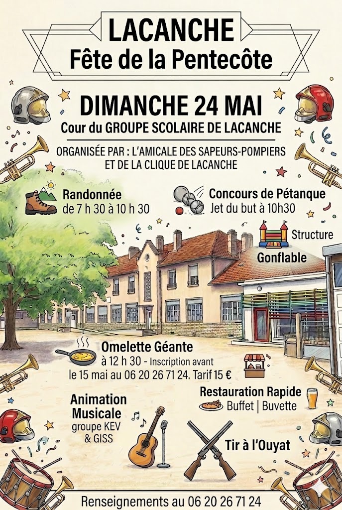 Fête de la Pentecôte cour du groupe scolaire Lacanche