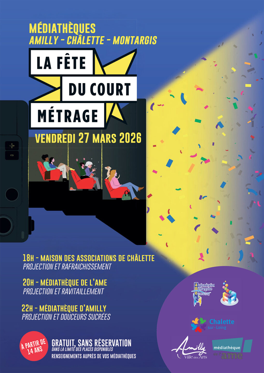 Fête du court-métrage Fête du court-métrage 1 Avenue Jean Jaurès Châlette-sur-Loing 2026-03-27