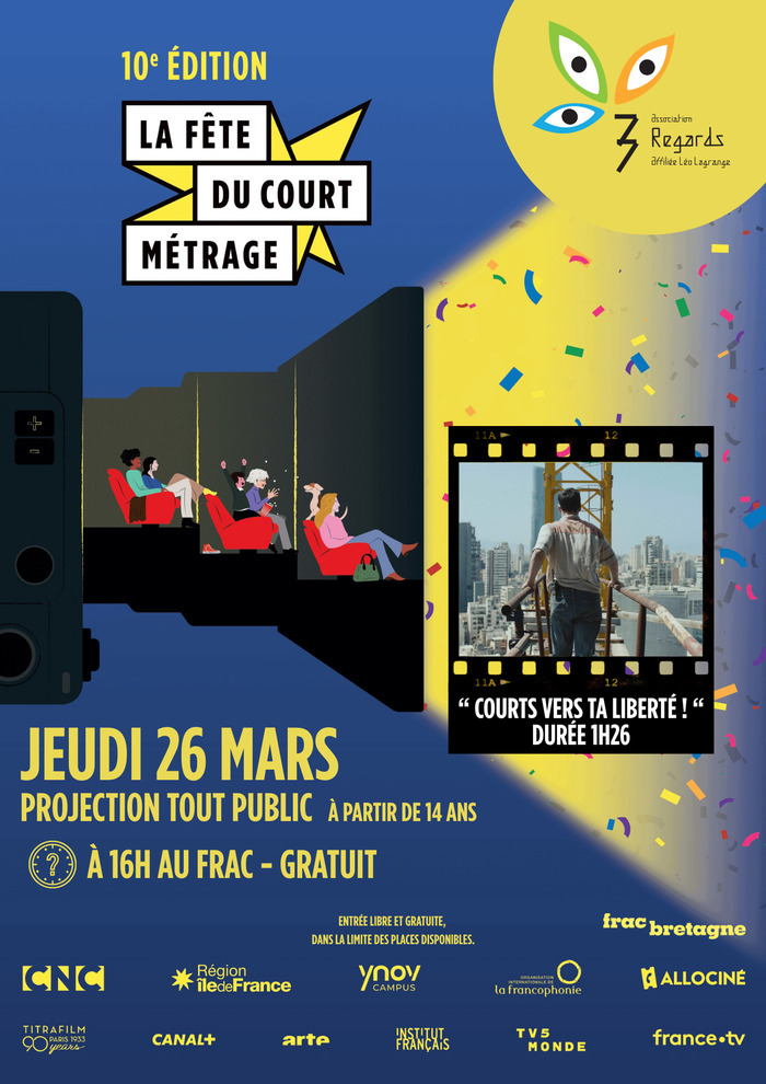 Fête du court métrage - Projection tout public "Cours vers ta liberté !" FRAC Bretagne Rennes