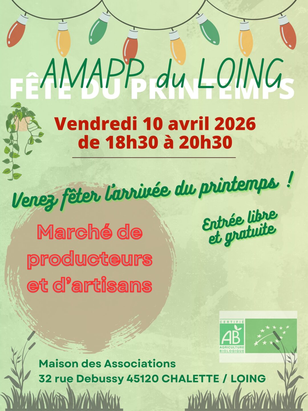 Fête du Printemps 32 Rue Claude Debussy Châlette-sur-Loing 2026-04-10