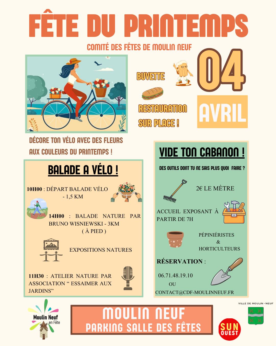 Fête du printemps Parking salle des fêtes Moulin-Neuf 2026-04-04