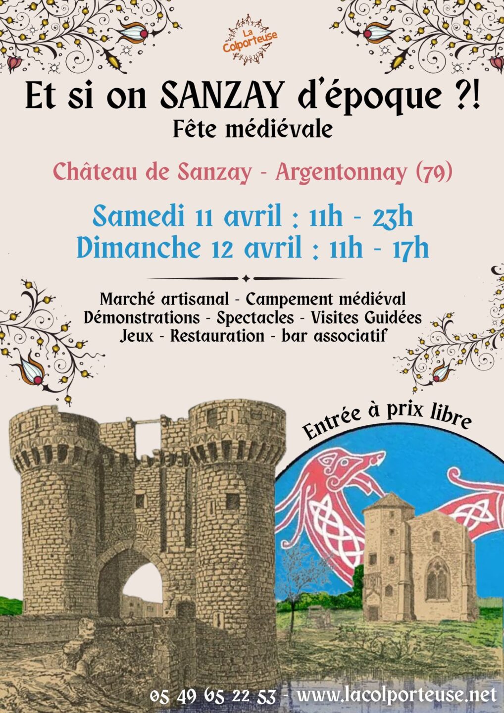 Fête médiévale Et si on Sanzay d’époque ? Le château de Sanzay Argentonnay 2026-04-11 Fête médiévale Et si on Sanzay d'époque ?
