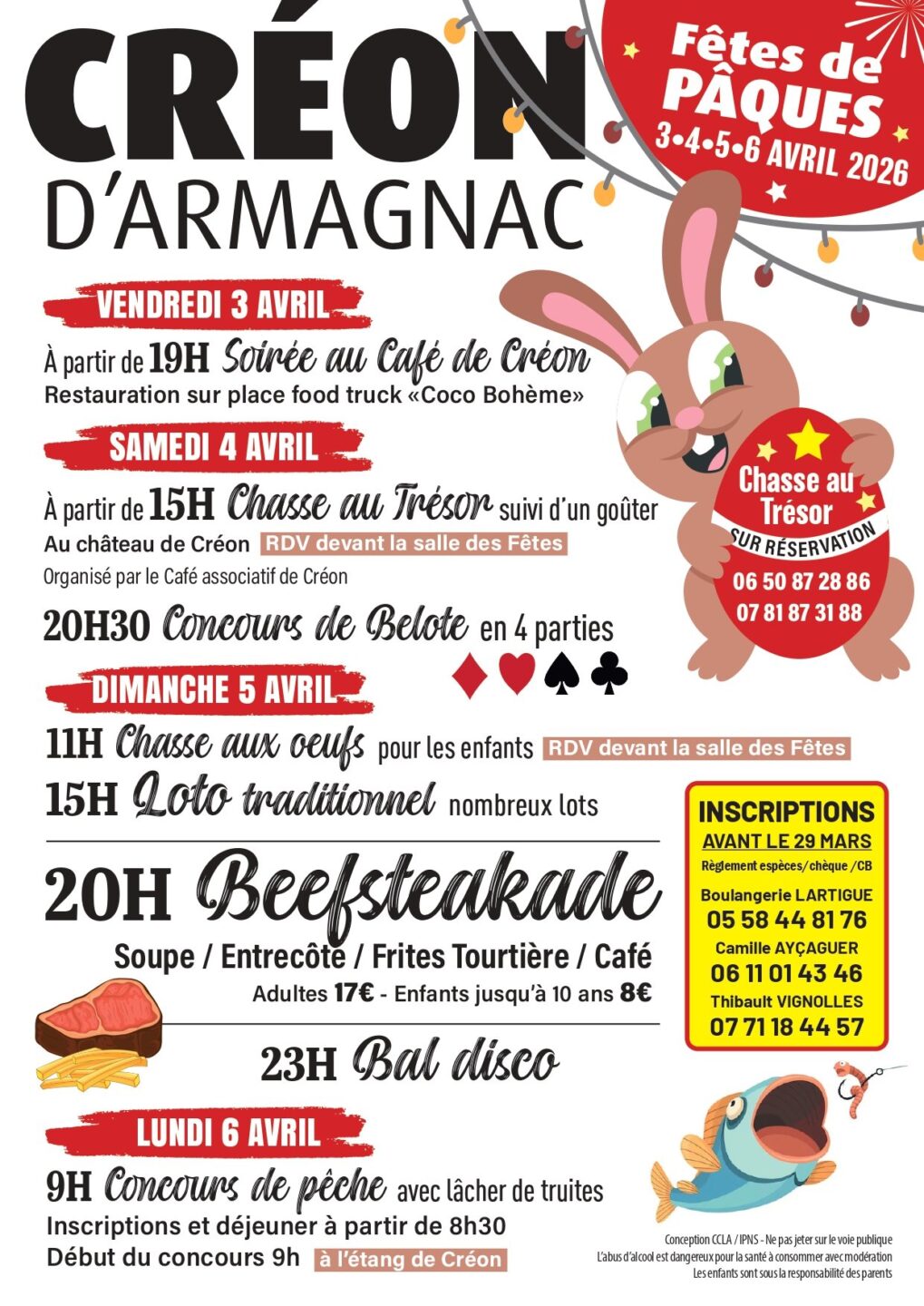 Fêtes de Pâques  Créon-d'Armagnac 2026-04-03