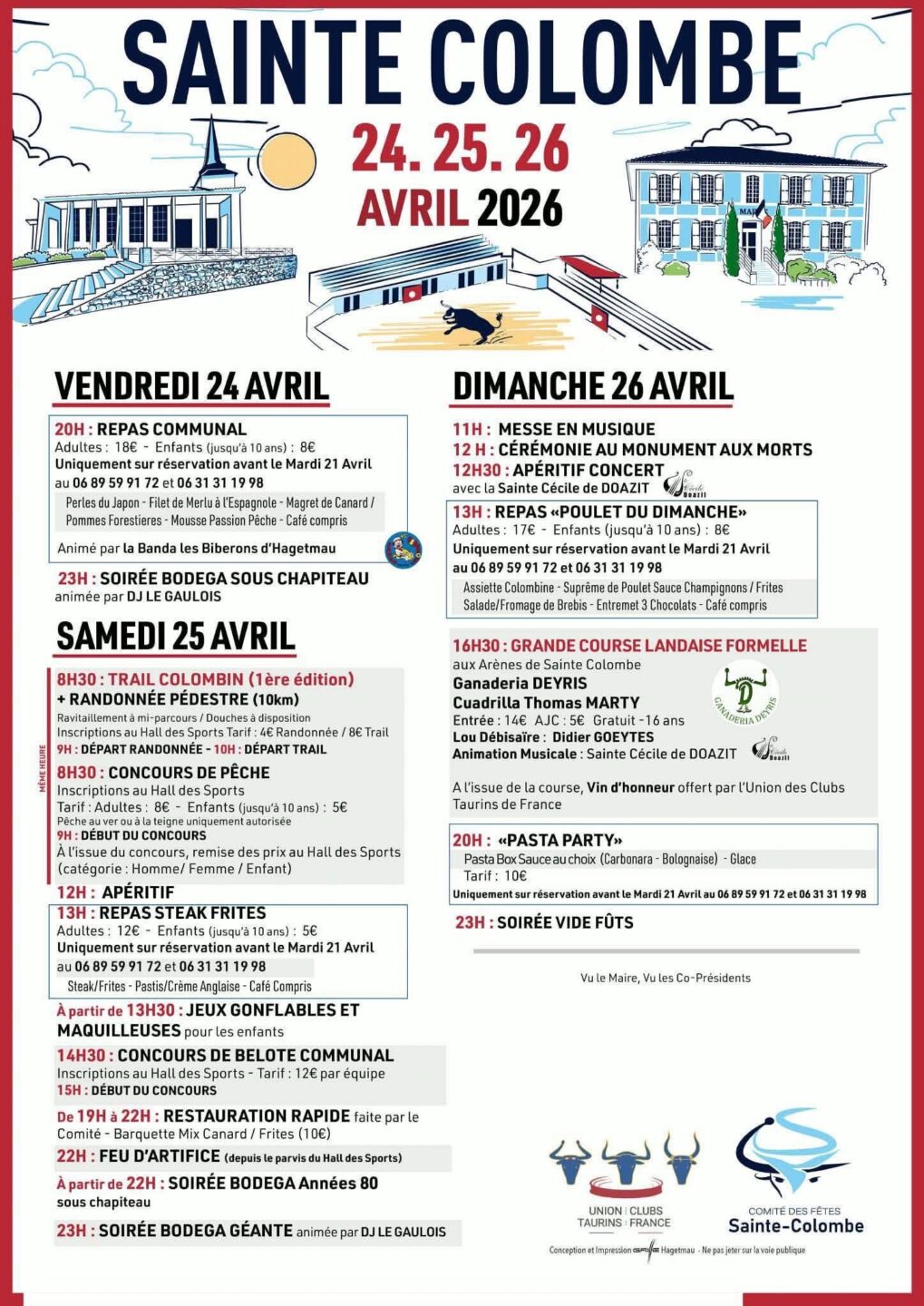 Fêtes locales Au bourg Sainte-Colombe 2026-04-24