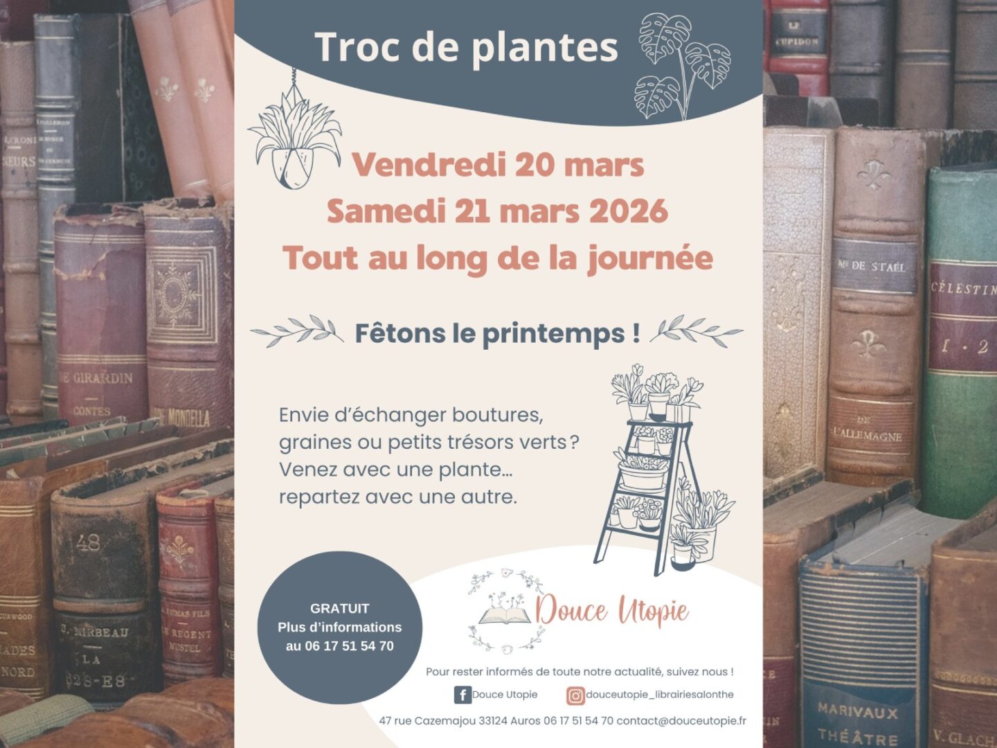 Fêtons le printemps Troc de plantes 47 rue Cazemajou Auros 2026-03-20