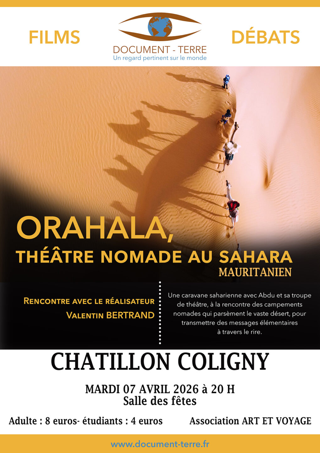 Film documentaire Place Coligny Châtillon-Coligny 2026-04-07