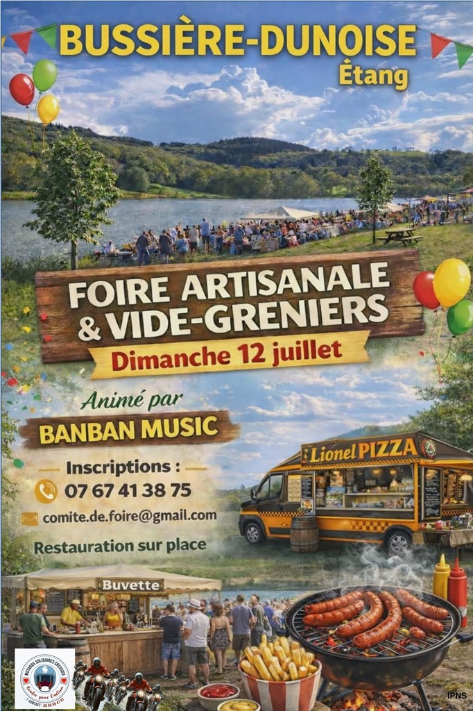 Foire artisanale et commerciale, vide-greniers Bussière-Dunoise