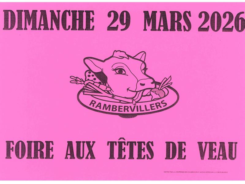 Foire aux Têtes de Veau  Rambervillers 2026-03-29