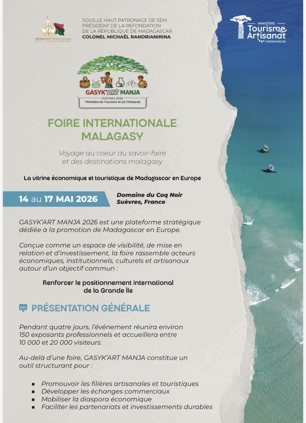 Foire internationale Malgache artisanat & tourisme 2 Rue Lucien Mignat Suèvres 2026-05-14