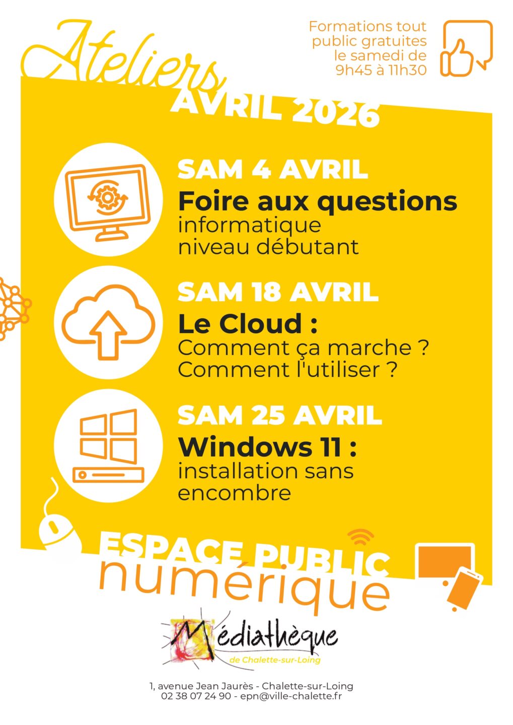 Formation tout public Formation tout public 1 Avenue Jean Jaurès Châlette-sur-Loing 2026-04-25