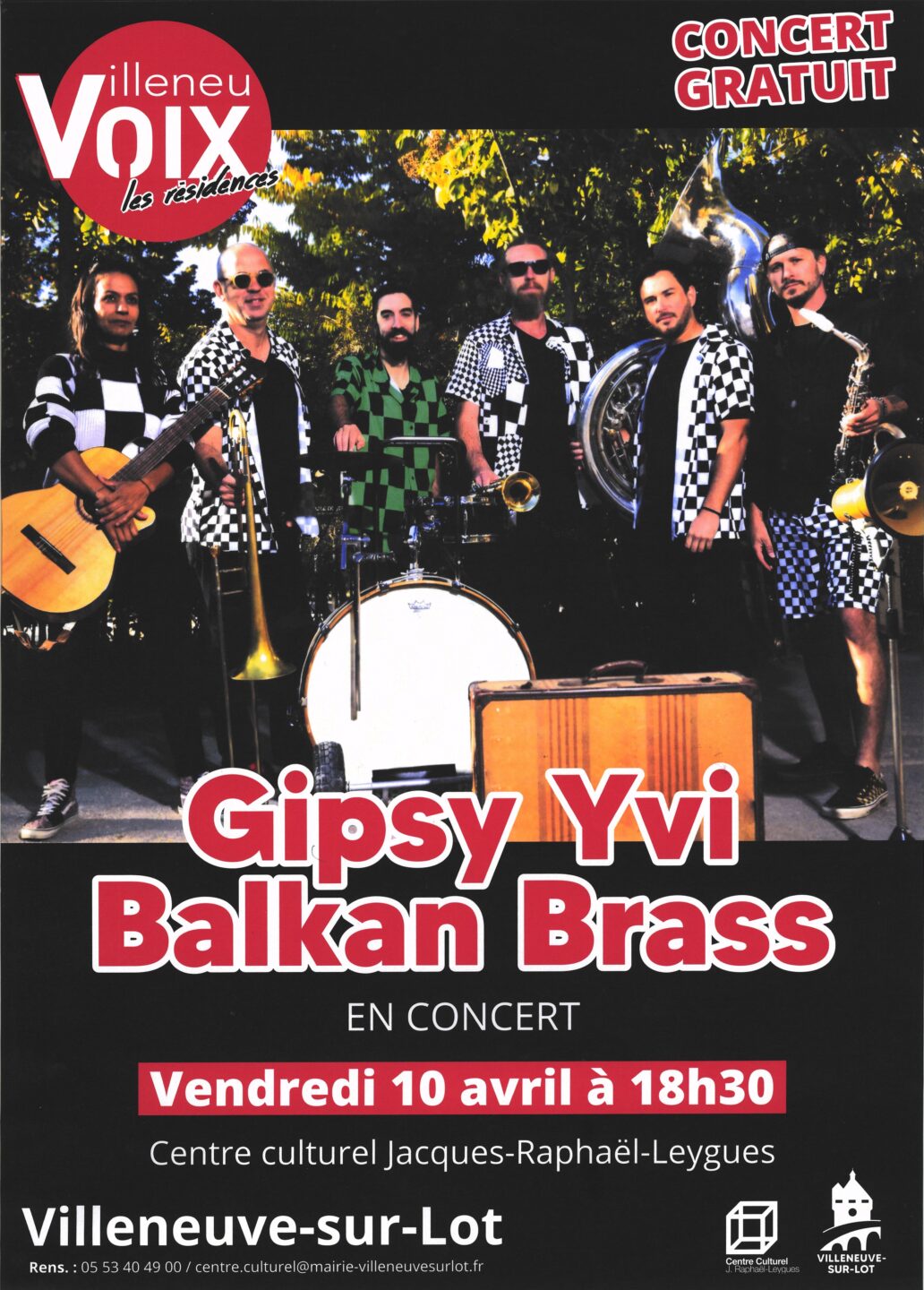 Gipsy Yvi Balkan Brass en concert 23 Rue Etienne Marcel Villeneuve-sur-Lot 2026-04-10