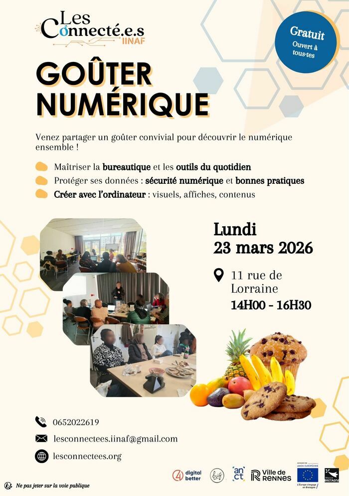 Goûter Numérique - Les Connectées IINAF 11 rue de lorraine Rennes