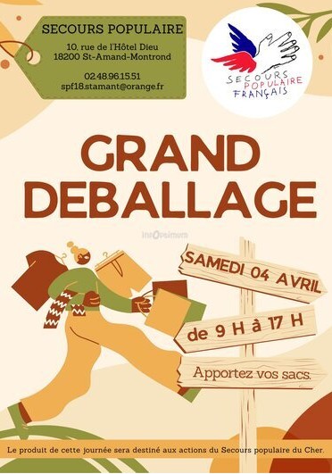 Grand déballage 10 Rue Hôtel Dieu Saint-Amand-Montrond 2026-04-04