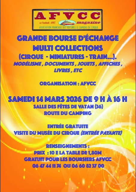 Grande bourse d'échange multi-collections Vatan 2026-03-14