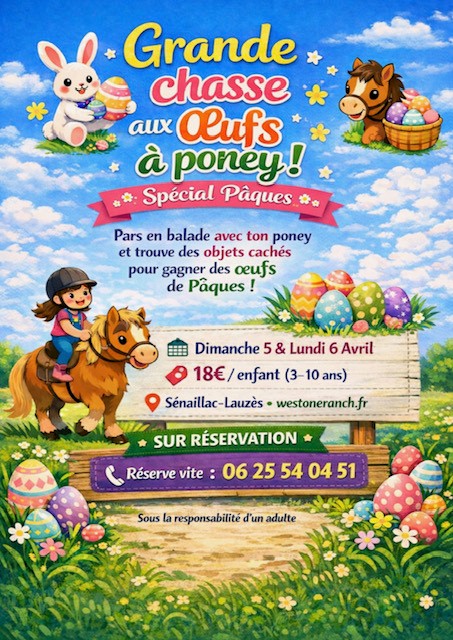 Grande chasse aux œufs à poney ! 2116 route d'orniac Sénaillac-Lauzès 2026-04-05