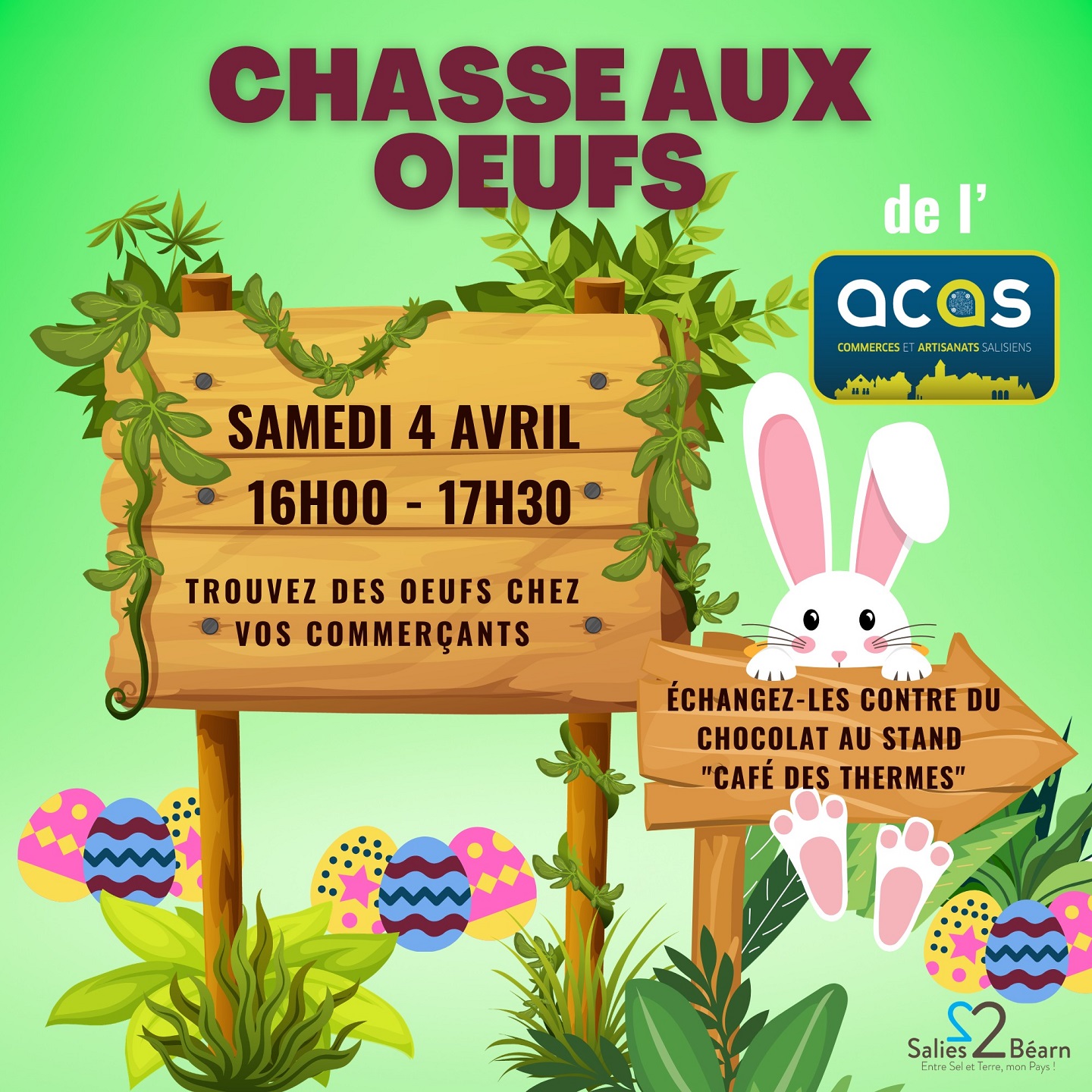 Grande chasse aux oeufs Dans les rues Salies-de-Béarn 2026-04-04