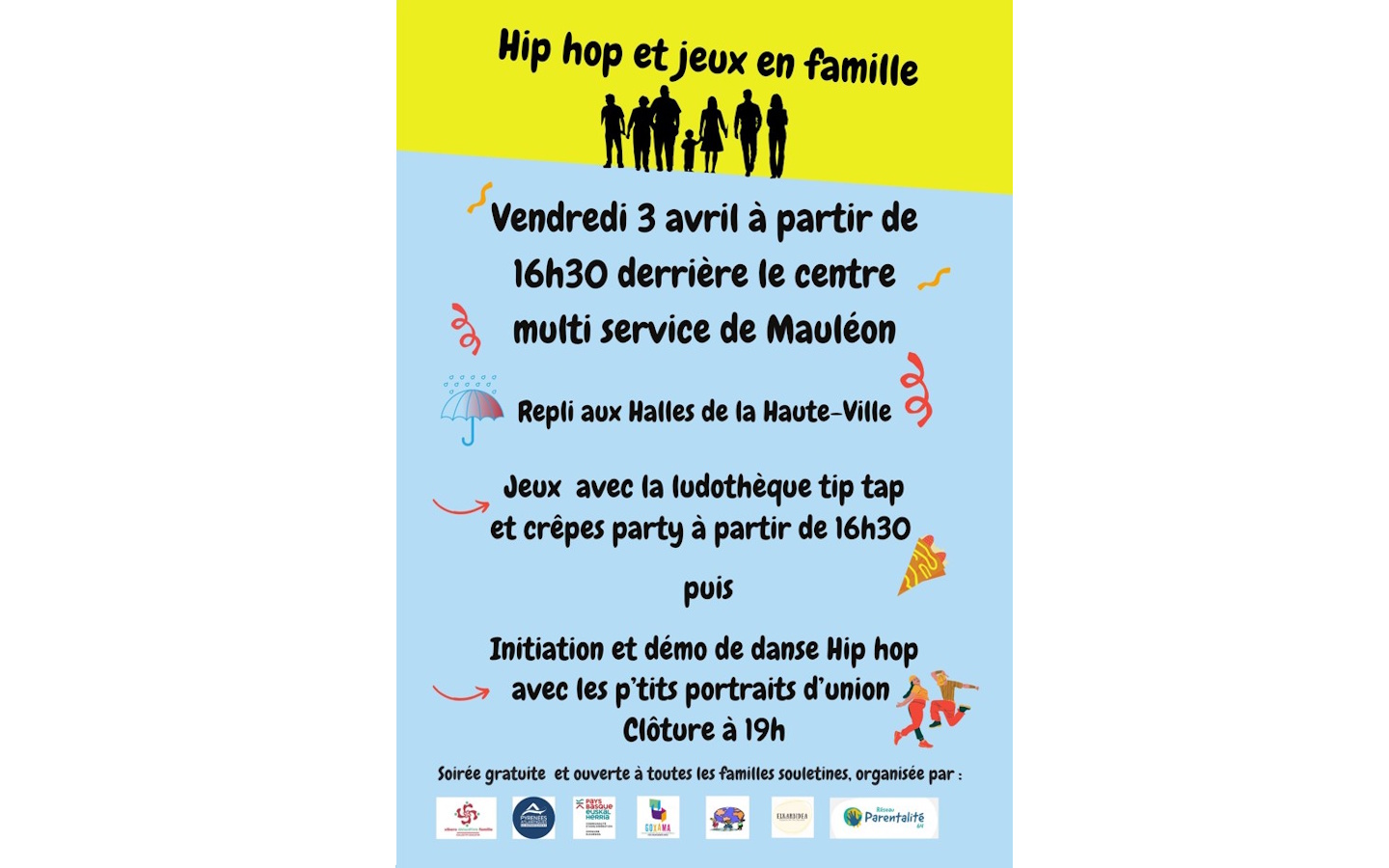 Hip hop et jeux en famille Espace vert centre multi services Mauléon-Licharre 2026-04-03