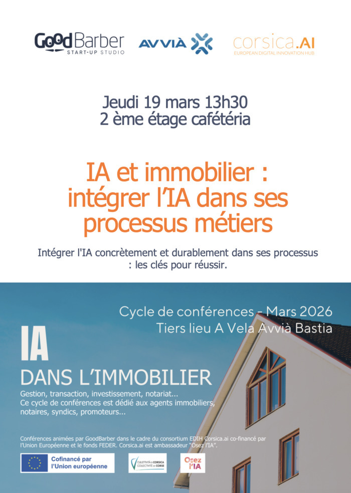 IA et immoblier: Tiers lieu a Vela AVVIA Port Toga 2ème étage espace conférence Ville-di-Pietrabugno IA et immoblier: Tiers lieu a Vela AVVIA Port Toga 2ème étage espace conférence Ville-di-Pietrabugno