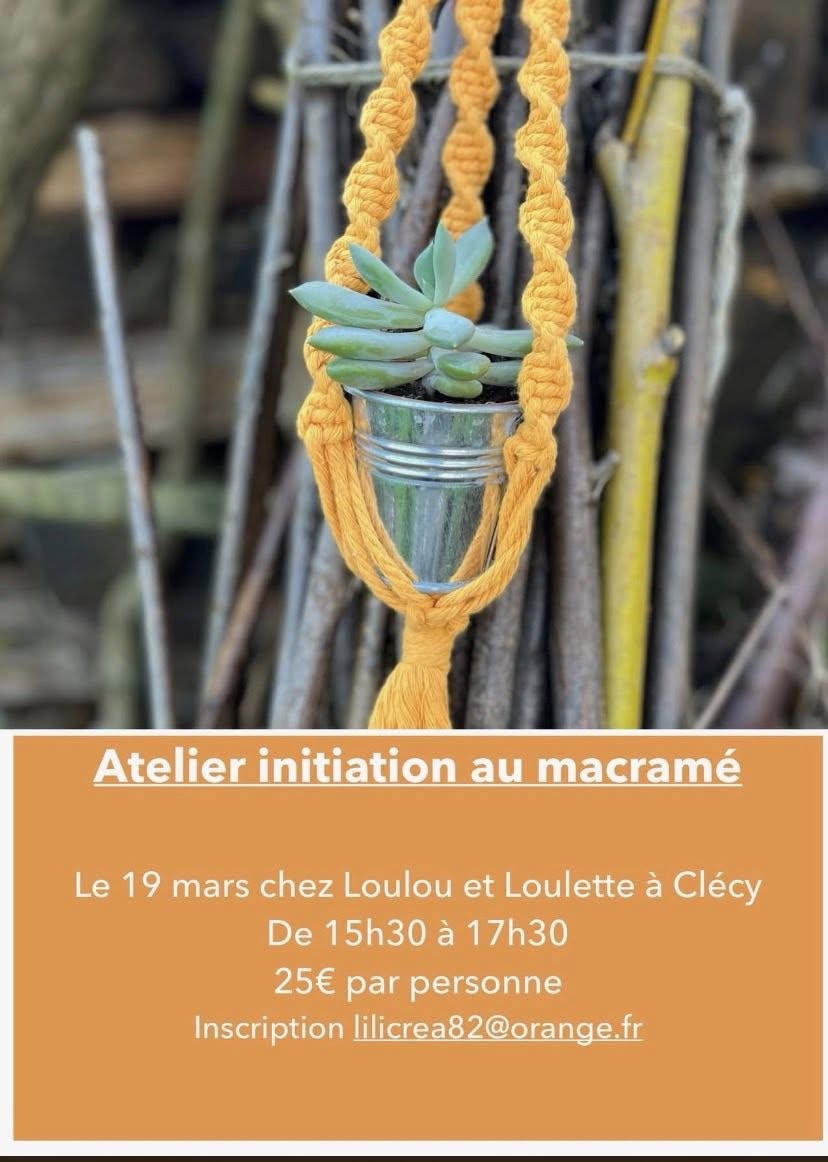 Initiation au Macramé 34 Rue de la Poste Clécy 2026-03-19