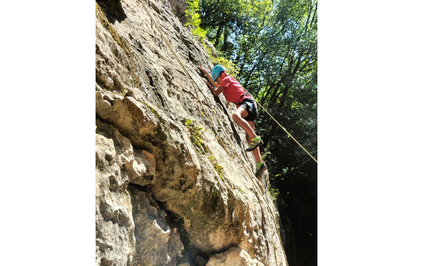Initiation escalade Fronton Sare