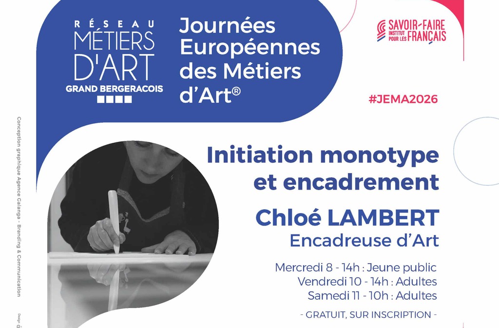 JEMA | Initiation Jeune Public au Monotype et encadrement 13 bis Rue des Fontaines Bergerac 2026-04-08