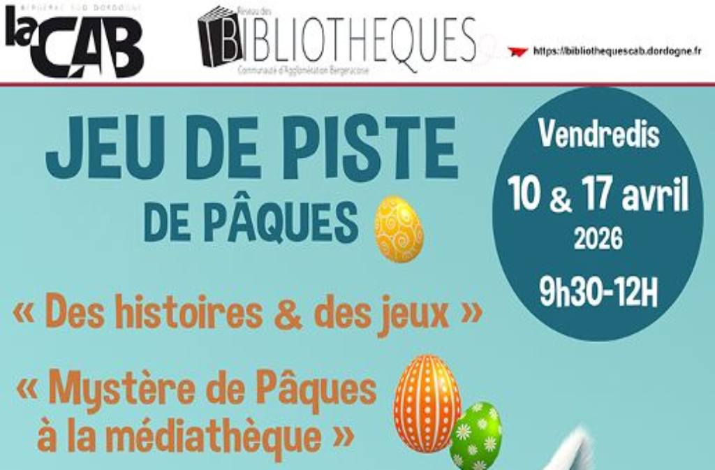 Jeu de piste Médiathèque Lamonzie-Saint-Martin 2026-04-10