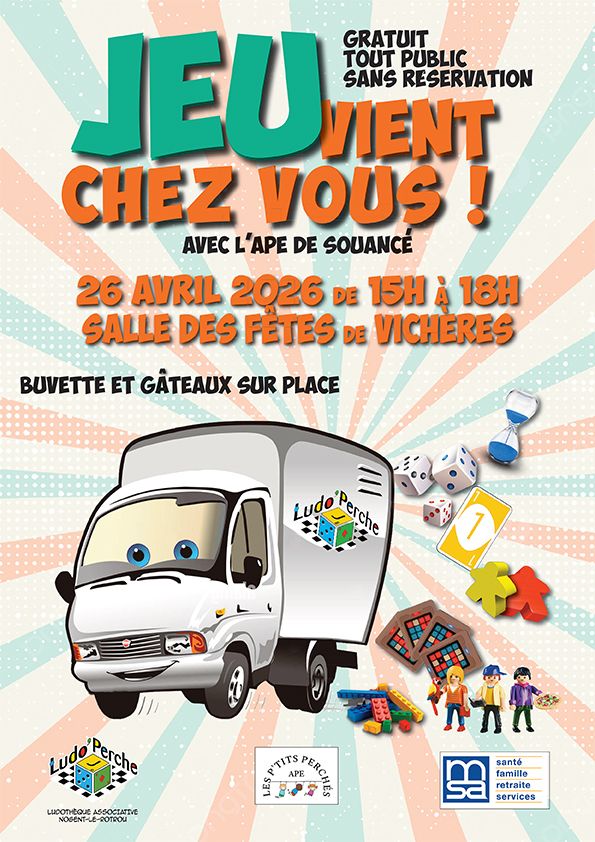 Jeu vient chez vous ! Jeu vient chez vous ! Salle des fêtes Vichères 2026-04-26