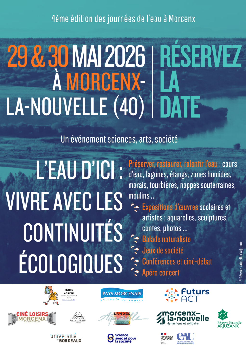 Journée de L'Eau T4ième édition résevez la date ! Place Léo Bouyssou Morcenx-la-Nouvelle 2026-05-29
