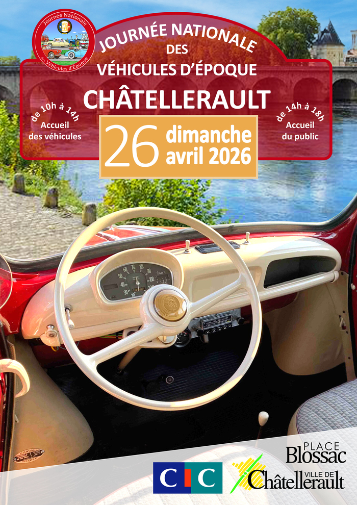 Journée Départementale des Véhicules d&rsquo;Epoque Place Blossac Châtellerault Châtellerault