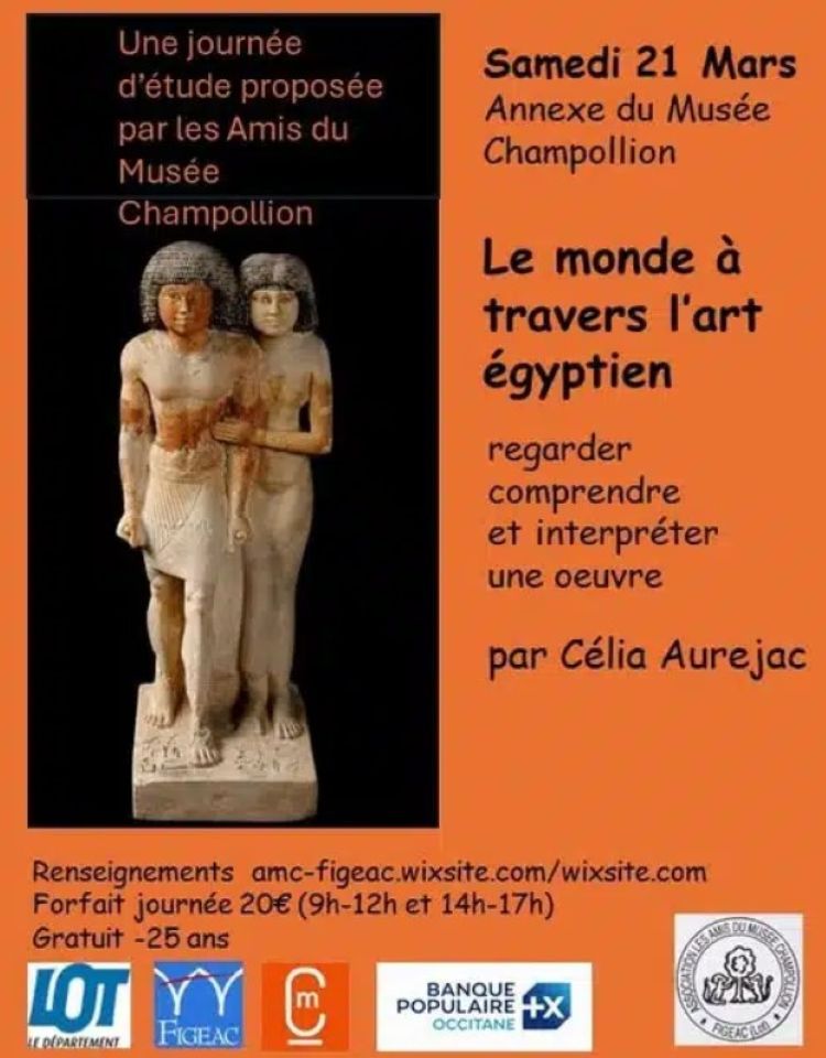 Journée égyptologie à Figeac regarder les œuvres égyptiennes par Célia Aurejac annexe du musée Figeac 2026-03-21