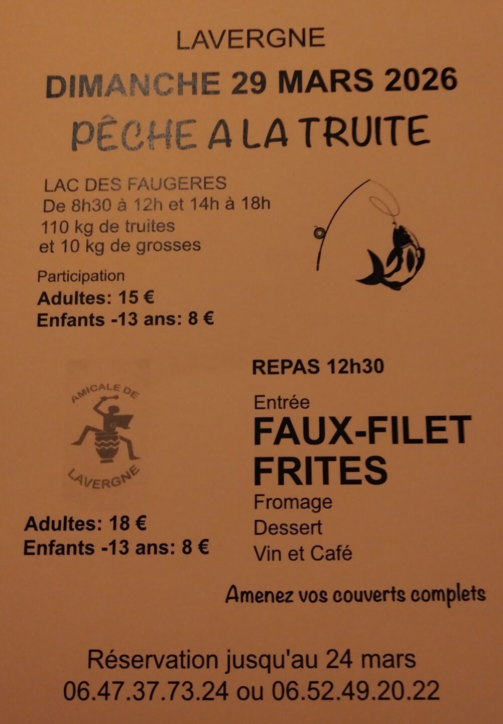 Journée pêche au lac des Faugères Lac des Fougères Lavergne 2026-03-29