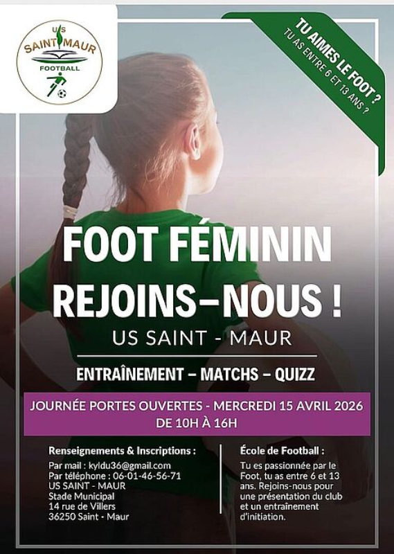 Journée Portes Ouvertes Foot Féminin 14 Rue de Villers Saint-Maur 2026-04-15