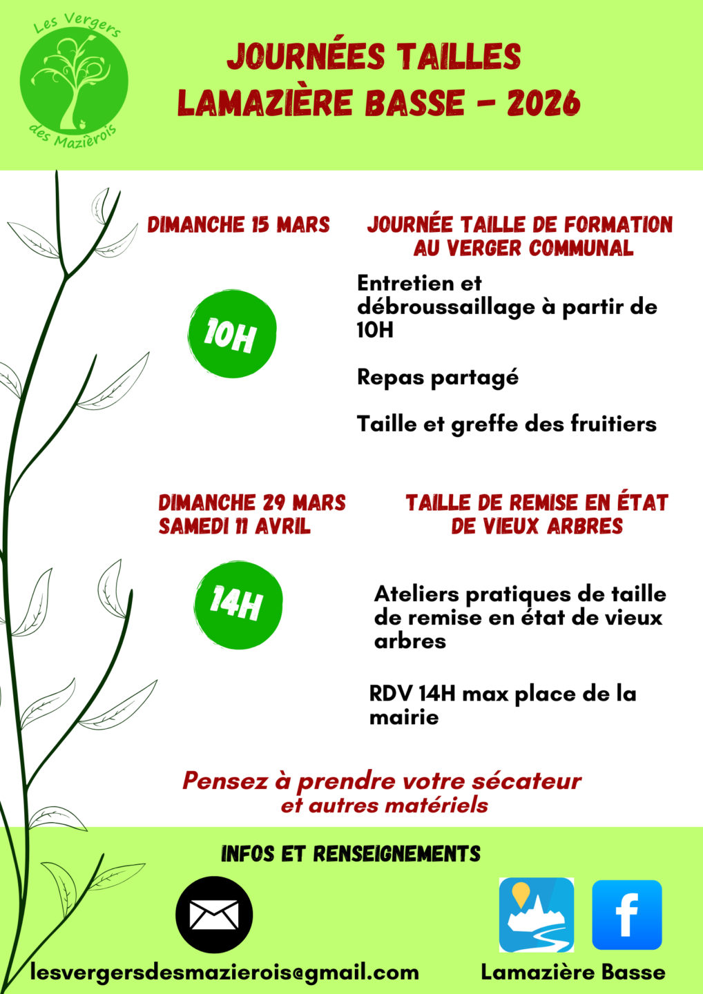 Journée taille de vieux arbres  Lamazière-Basse 2026-03-29