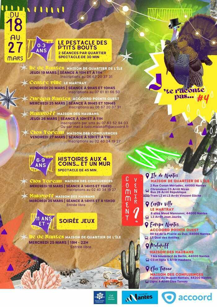 "J'te raconte pas...#4" Le Pestacle des P'tits Bouts Maison de l'Europe - Europa Nantes