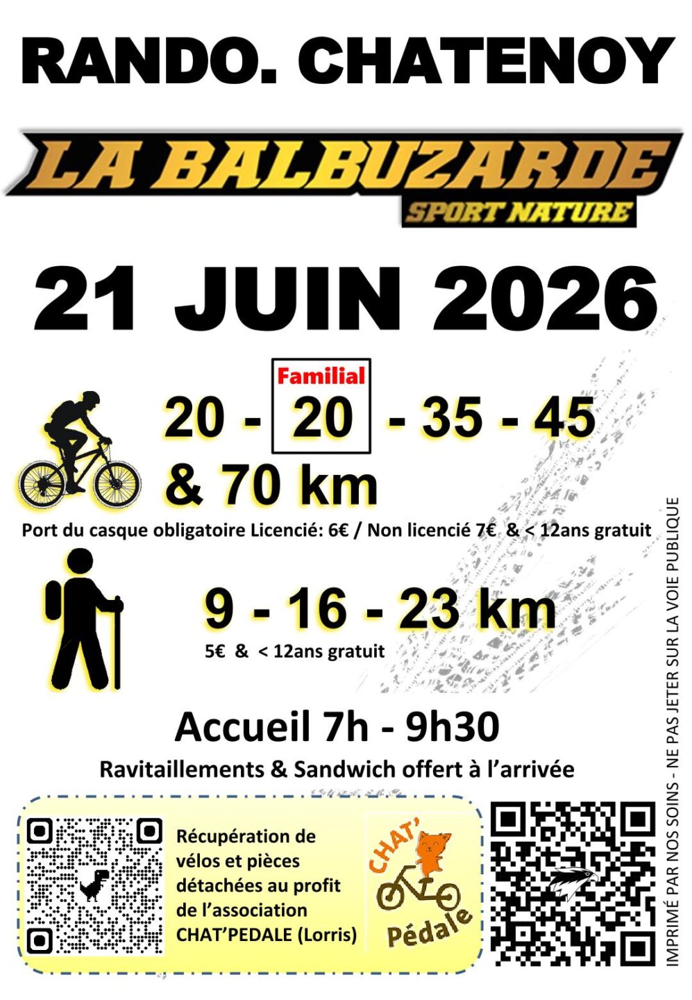 La Balbuzarde Rando sport nature Route de Lorris Châtenoy 2026-06-21