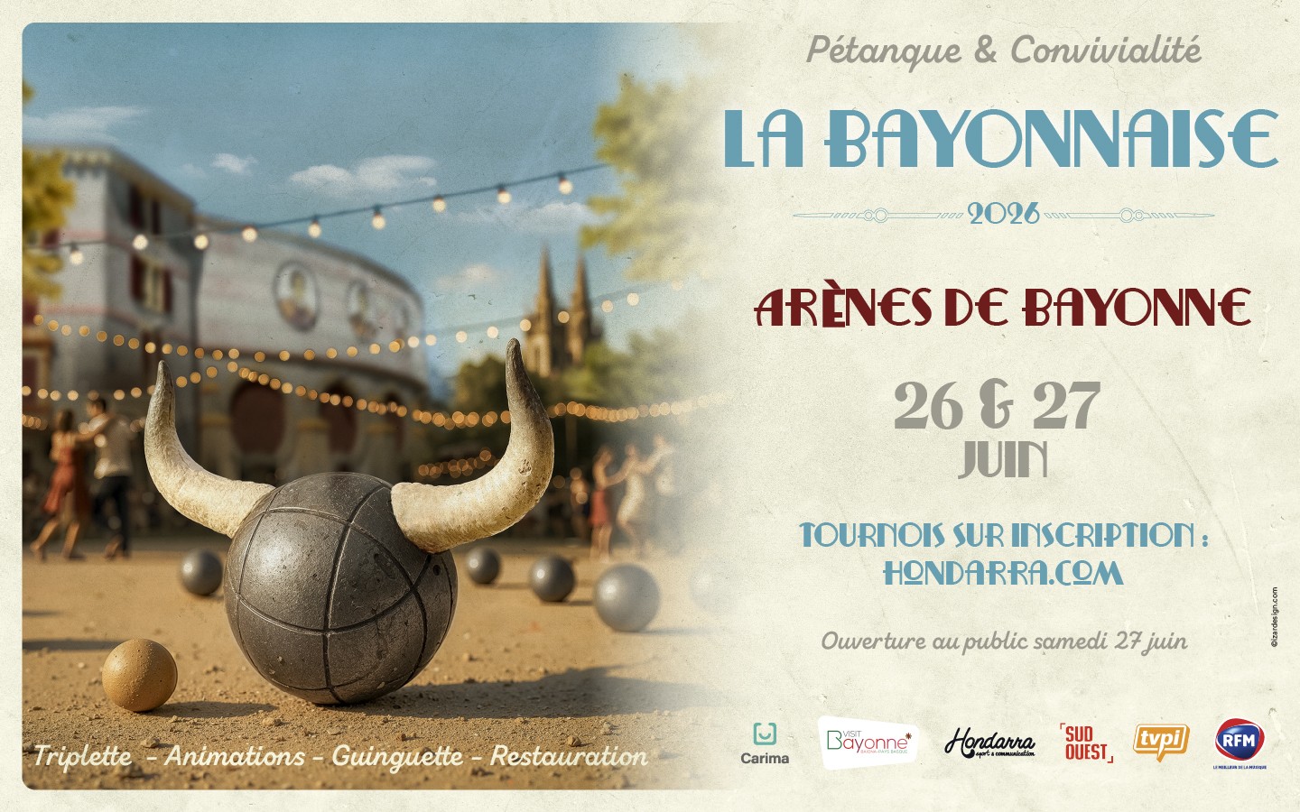 La Bayonnaise tournoi de pétanque Grand public Arènes de Bayonne Bayonne 2026-06-27