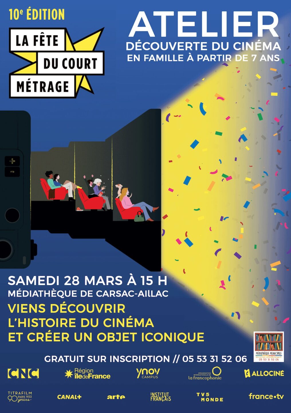 La fête du court métrage Bourg d'Aillac Carsac-Aillac 2026-03-28