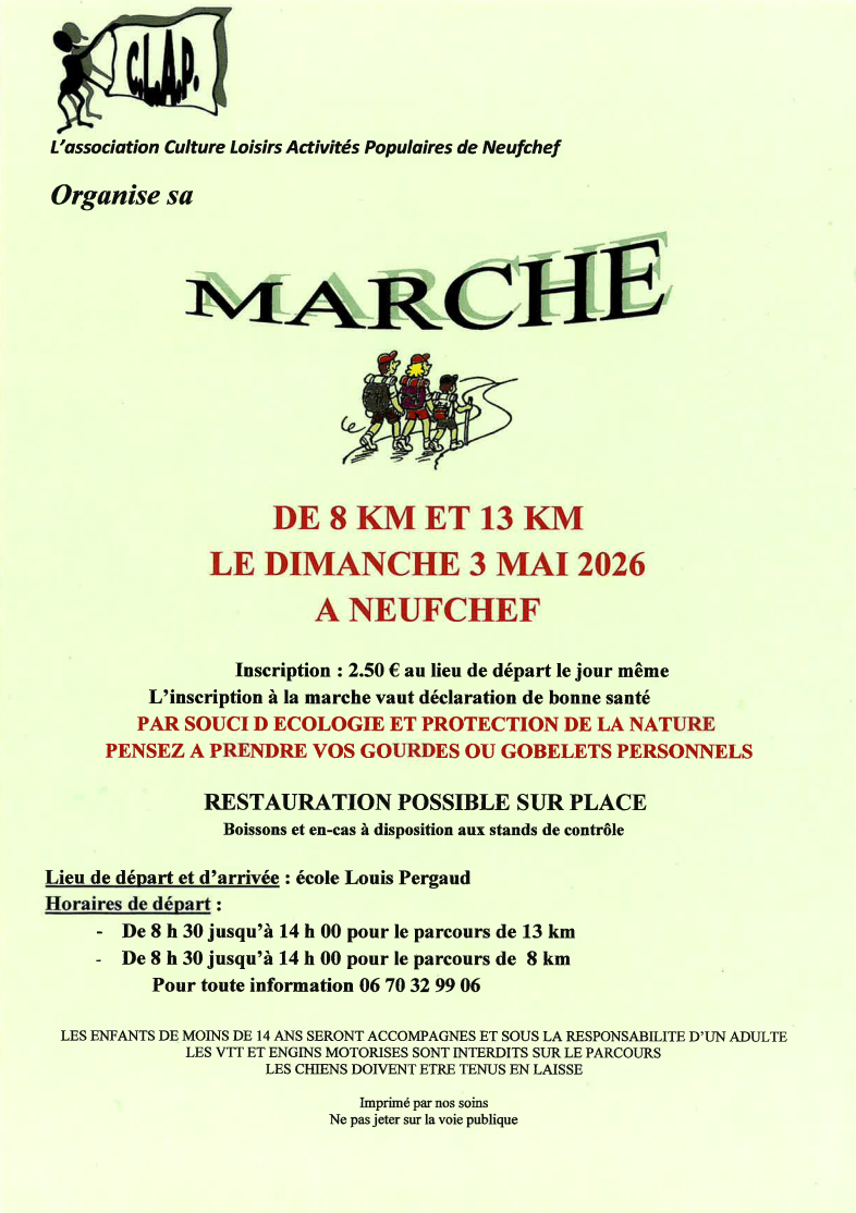 La grande marche de Neufchef École Louis Pergaud Neufchef 2026-05-03