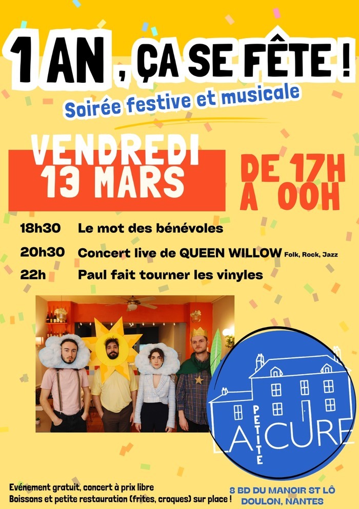 La Petite Cure souffle sa première bougie ! La Petite Cure (café associatif) Nantes