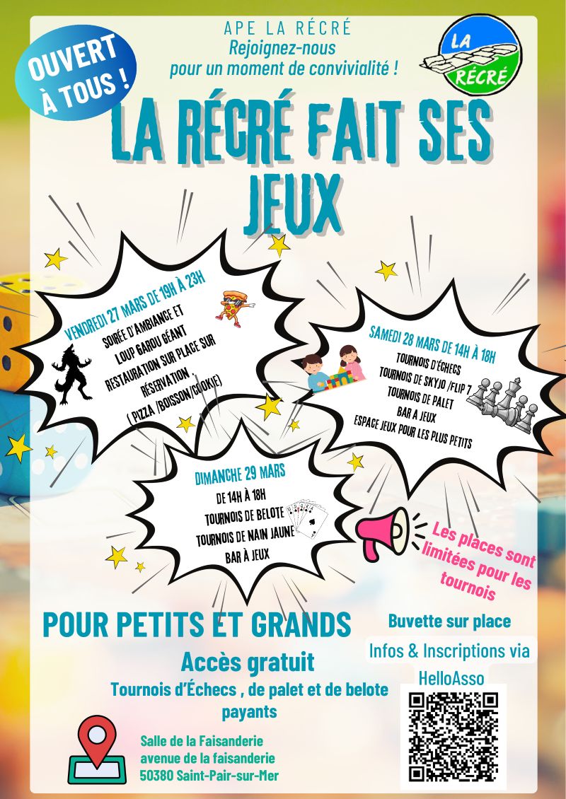 La Récré fait ses jeux 180 Rue de la Folliotte Saint-Pair-sur-Mer 2026-03-27