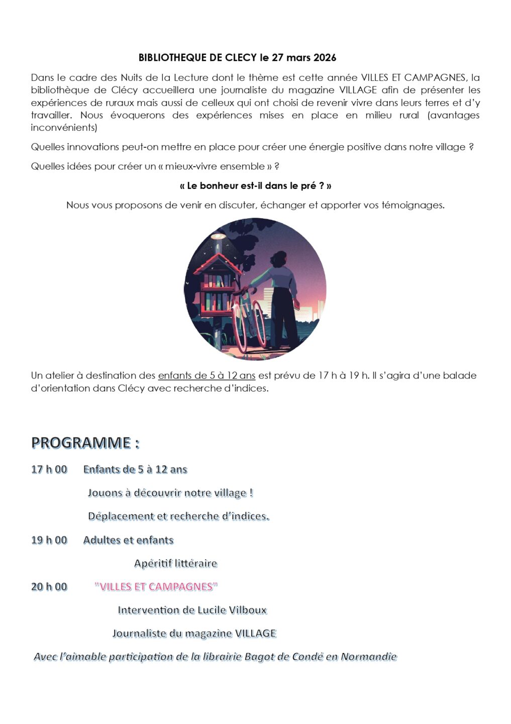 Le bonheur est-il dans le pré ? 7 Rue Arsène Delavigne Clécy 2026-03-27