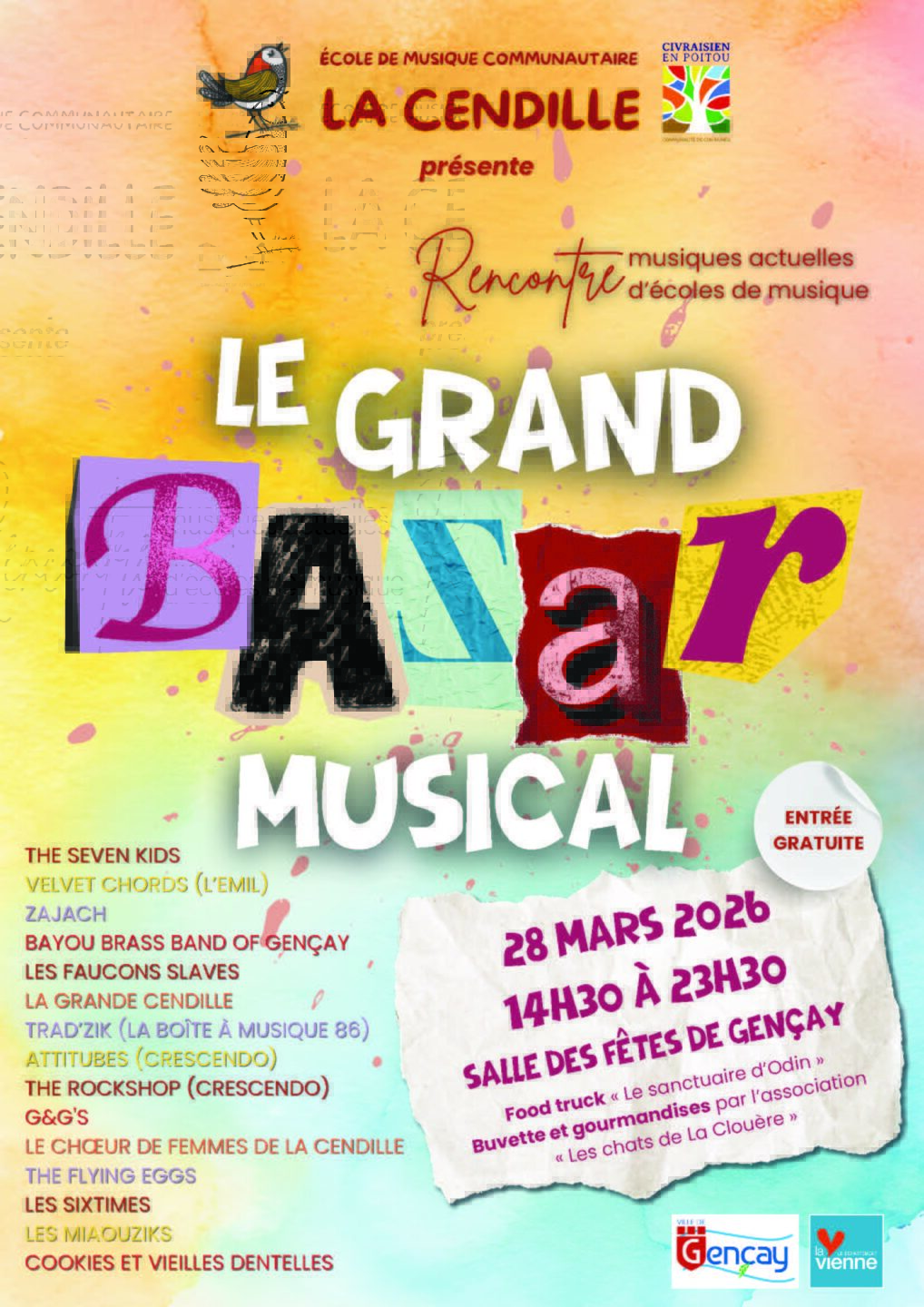 Le Grand Bazar Musical Salle des fêtes Gençay 2026-03-28