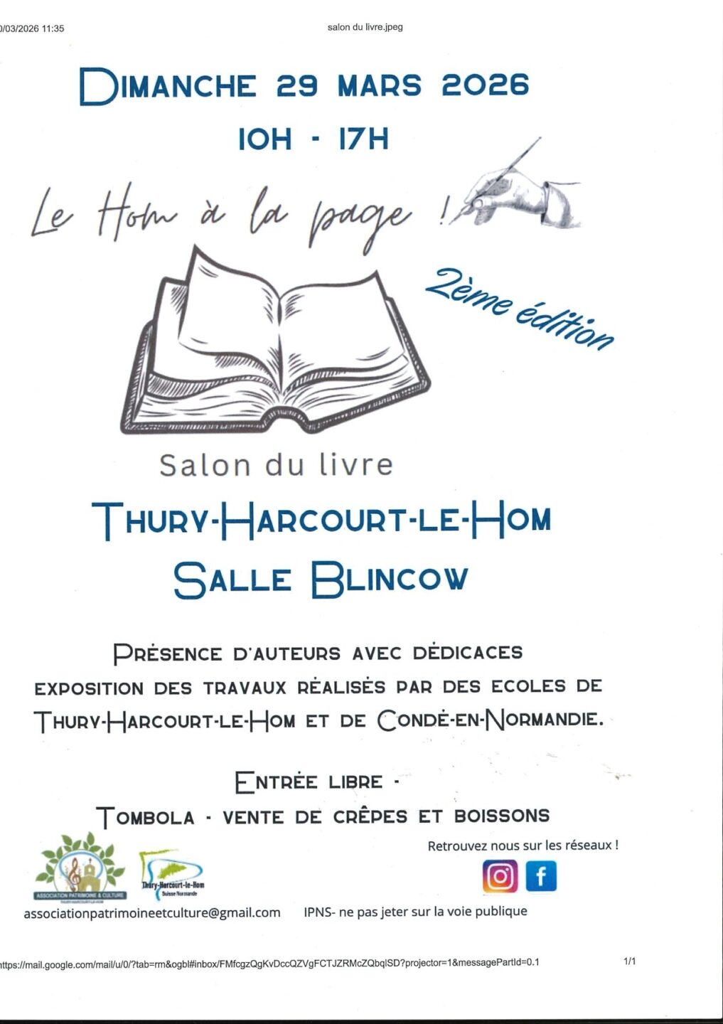 Le HOM à la page ! Place du Général de Gaulle Thury-Harcourt-le-Hom 2026-03-29