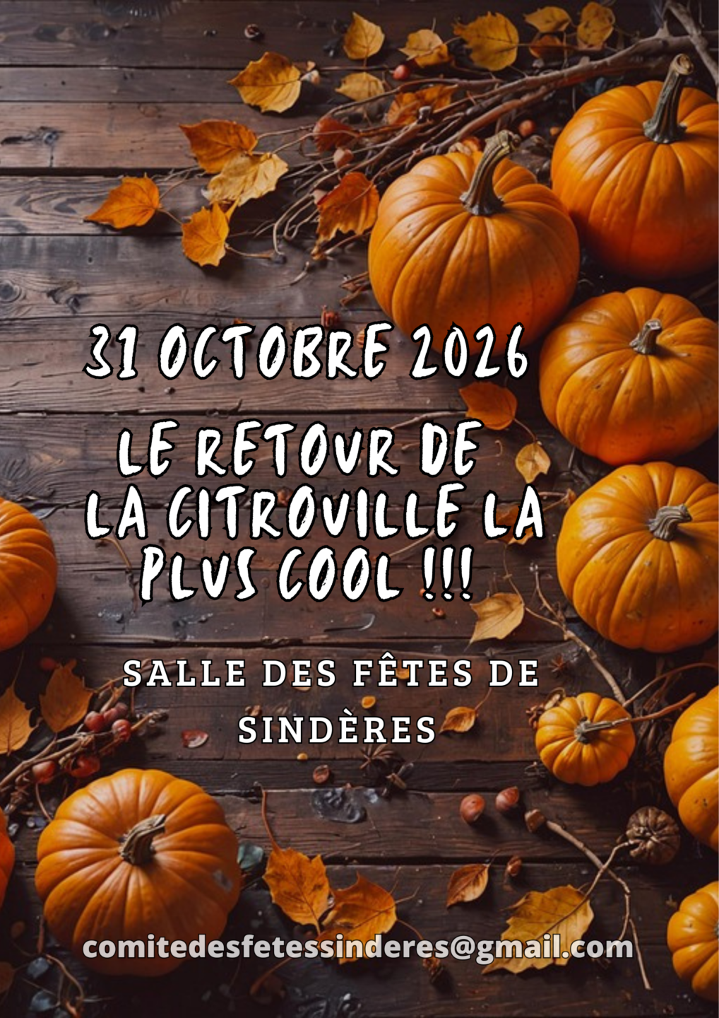 Le retour de la citrouille la plus cool !!! Salle des fêtes de sindères Morcenx-la-Nouvelle 2026-10-31