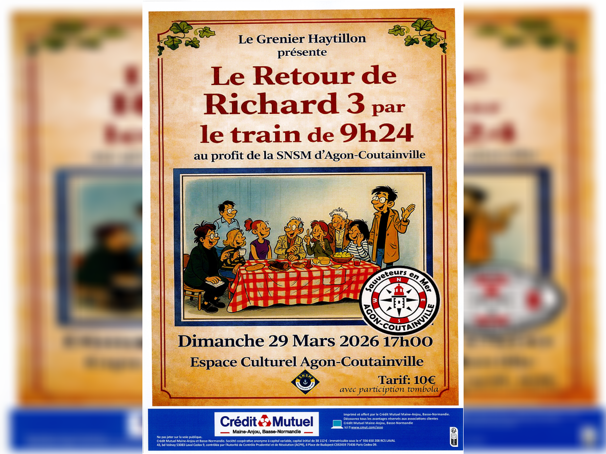 Le retour de Richard 3 par le train de 9h24 2 Avenue du Président Roosevelt Agon-Coutainville 2026-03-29