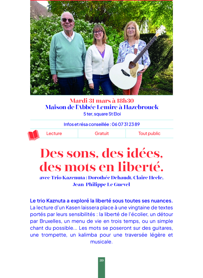 Lecture musicale "Des sons